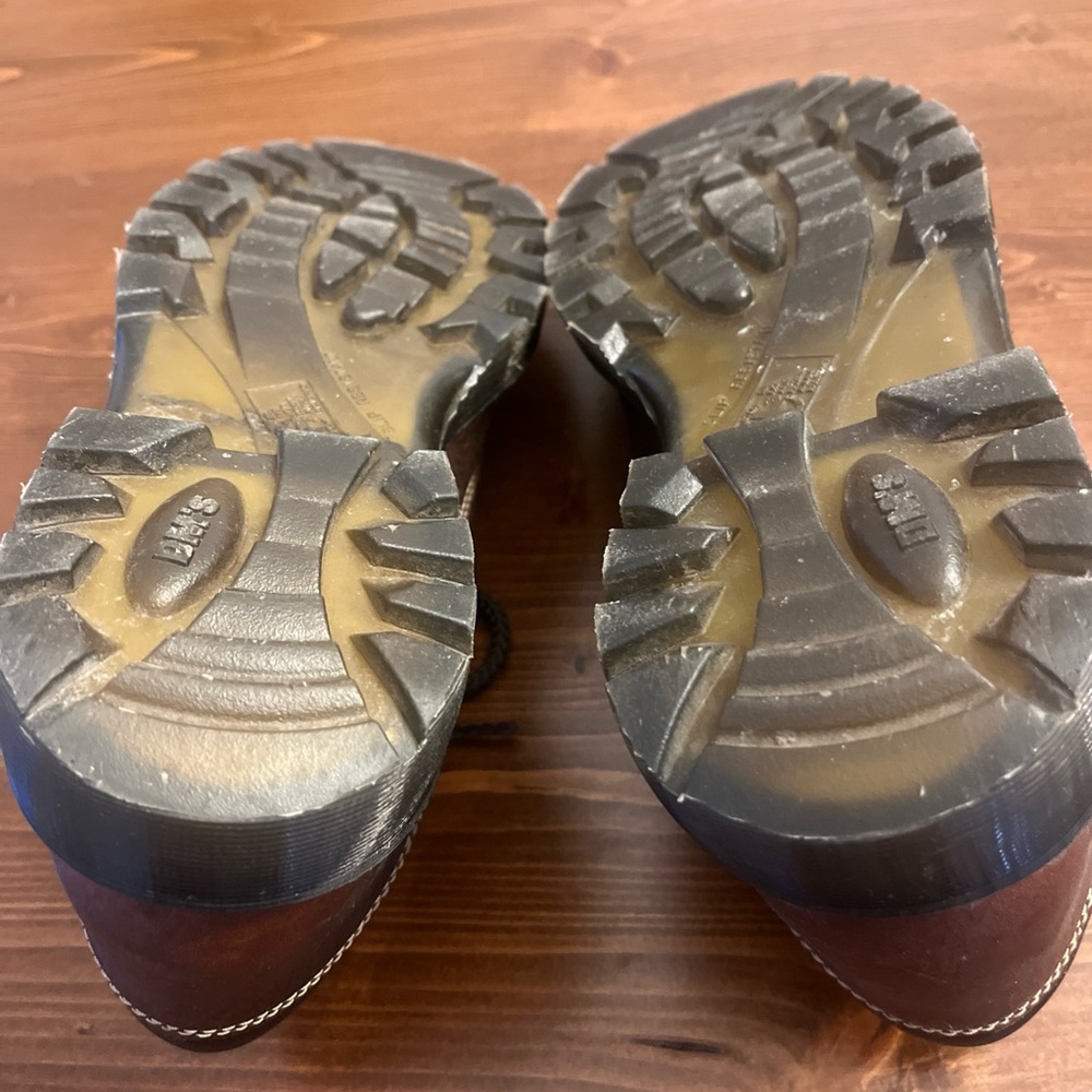 Dr. Martens DM229 Brown Leather Steel Toe Boots Shoes US M 7 W 8 - Picture 4 of 6